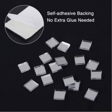 Carreaux Mosaïque Miroir - 5x5 mm - Auto-adhésif - Pour Décoration Intérieure - 1464 Pièces (1/4)