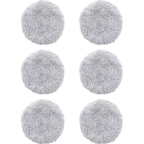 Chiffon de vadrouille - Microfibre - Pour Robot Nettoyeur de Vitres - 12.5 x 12.5 cm - Gris - 6 Pièces (1/5)