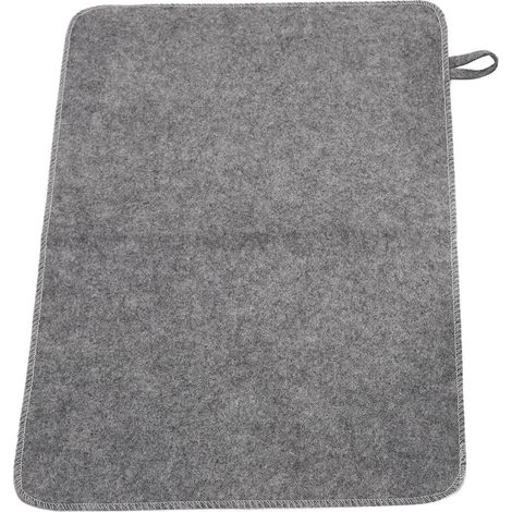 Tapis de sauna en feutre absorbant, isolant thermique pour hammam et douche, coussin de spa imperméable, lot de 2, gris, 40x40 cm (1/5)