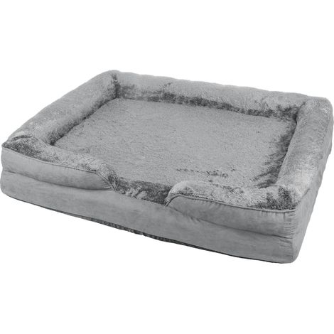 Hundesofa,orthopädisches Hundebett,Haloyo®,Hundecouch,Grosse,für Große Hunde und Katzen,Baumwolle106 x 80 x 20cm,grau (1/5)