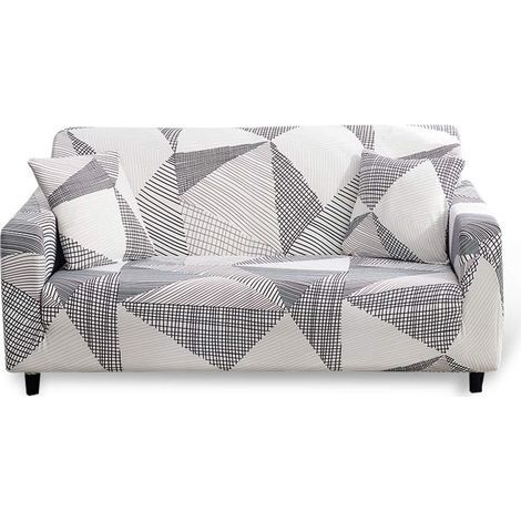 Housse de canapé extensible 3 places – Tissu polyester spandex – Protection contre taches et poils d'animaux – Dimensions 175-220 cm (1/5)