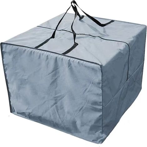 Sac de rangement carré étanche pour coussins de jardin avec fermeture éclair et poignées, 81 x 81 x 61 cm (1/4)