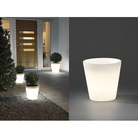 Beleuchteter Pflanzkübel Outdoor LED Blumentopf Ø 28cm Terrassenbeleuchtung (1/5)