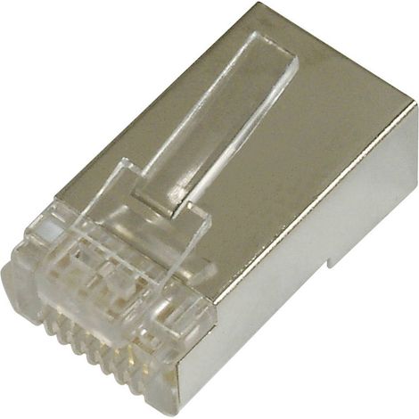 Digitus DN-219603 Connecteur modulaire Digitus CAT 6 pour câble rond, blindé, 100 pièces DN-219603 Fiche mâle RJ45 Nomb