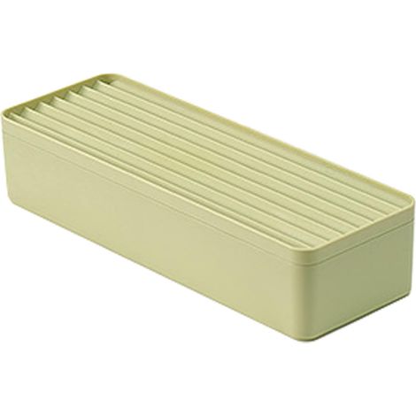 (Vert) 1 boîte de rangement en plastique pour câbles de données d'écouteurs, boîte de rangement pour fournitures de bureau avec couvercle, boîte de gestion des câbles anti-poussière (1/3)