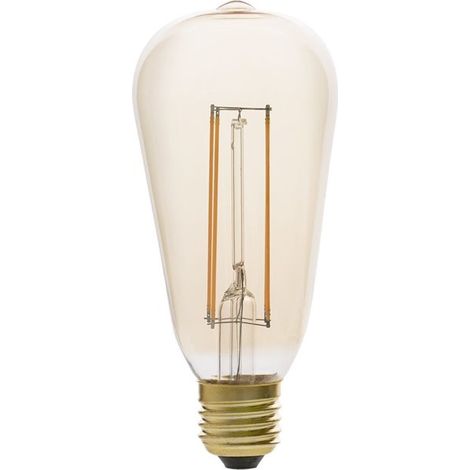 Bombilla E27 LED 4W 2200K Pebetero filamento ambar (1/2)