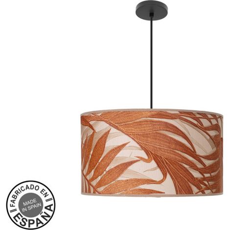 Colgante Moda 3xe27 Negro/hoja Caldera Regx50x50cm  C/difusor