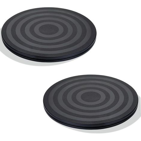Plateau tournantPlateau tournant Universel, Plateau tournant Rond, Plate-Forme rotative, pour l'artisanat, Les Plantes, la télévision, Le Moniteur, 2 pièces, Rotatif à 360 degrés, 20 cm (1/5)