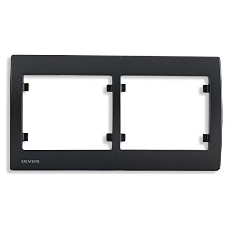 SIEMENS DELTA IRIS PLAQUE DOUBLE HORIZONTALE ANTHRACITE SIE266573 (1/4)