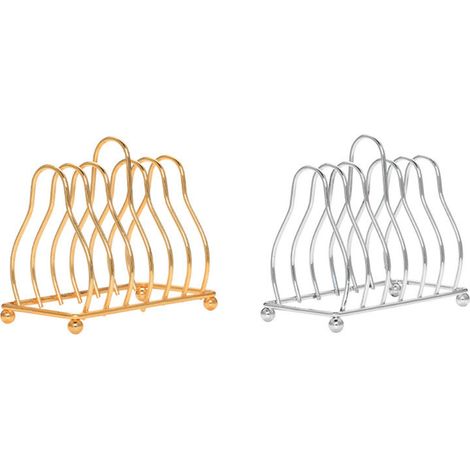 Ensemble de 2 porte-pains et toasts en acier inoxydable à 6 compartiments, pour servir, refroidir et ranger dans la cuisine.-AquaForge (1/5)