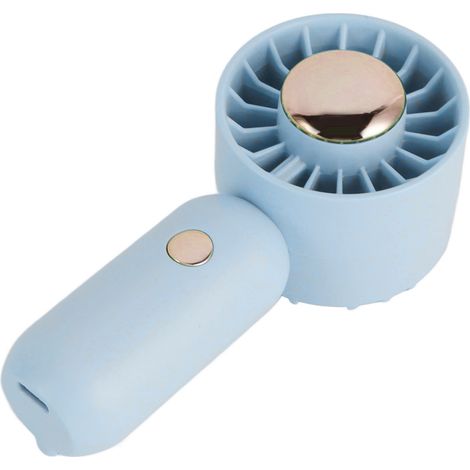 Tragbarer Outdoor-Ventilator, tragbarer, USB-aufladbarer kleiner Tischventilator für Studenten, Blau (1/5)