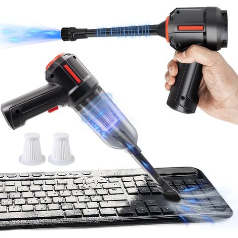Aspirateur de voiture sans fil à main rechargeable mini nettoyeur clavier bombe d'air électrique pour ordinateurs et appareils électroniques (1/5)