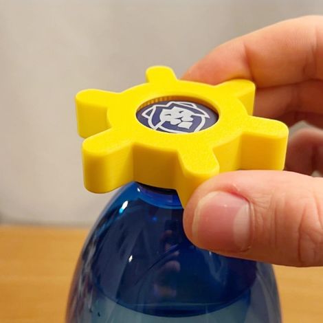 Ouvre-bouteille rotatif pour maison, ouverture sans effort, ergonomique pour bière et soda, jaune.