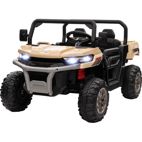 12V 2 Seater Kids Electric Ride-On Car Electric Bucket, Remote Control - Yellow (1/5)