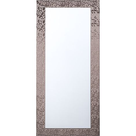 Espejo para colgar en la pared marrón 50 x 130 cm vertical salón dormitorio acabado elegante Marans (1/5)