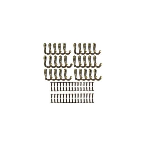(Rame) 30 pezzi Ganci Vintage, Ganci Retro in Lega di Zinco, Ganci Appendiabiti Vintage con 60 Viti, Decorazione Ideale per Asciugamani, Bagno - Crezuo (1/4)