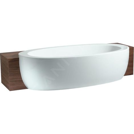 Laufen Il Bagno Alessi One - Baignoire semi-encastrée 2030x1020 mm, avec système de massage, éclairage LED et capteur, blanc (1/4)