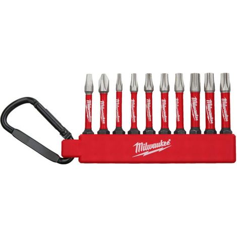 Destornillador Milwaukee shockwave impact duty 10 piezas duradero ajuste perfecto