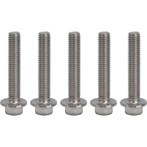 20 vis et boulons M10x1,5, boulons à tête hexagonale à bride en acier inoxydable A2-70 avec rondelles DIN6921 M10x55