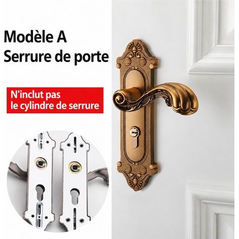 Serrure à poignée réglable bronze antique sans corps de serrure ni cylindre réf 8711 800 g – Livraison gratuite