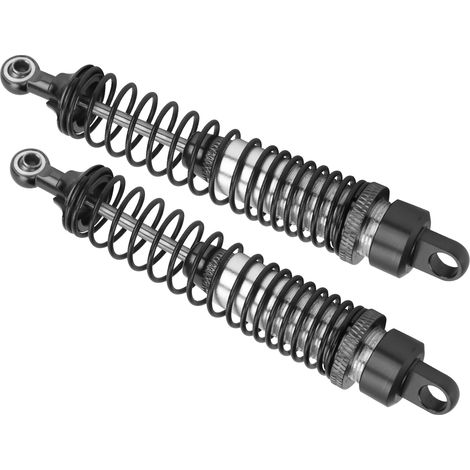 Satz mit 2 108-mm-Metallstoßdämpfern für 1/10 RC-Cars HSP / RGT / Himoto / Redcat (schwarz) (1/5)