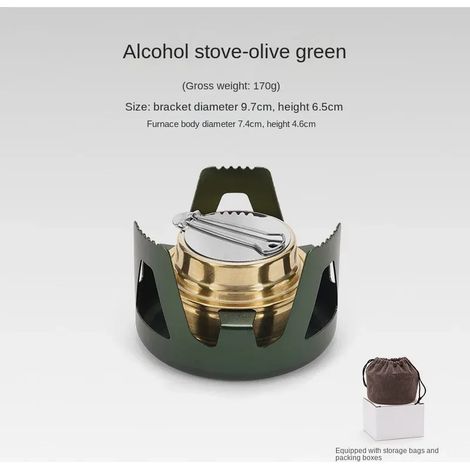 Réchaud à alcool Go-again Outdoor, coupe-vent, portable, coloré, mini-réchaud de camping, ensemble réchaud à alcool simple, réchauds de cuisine portables (1/5)