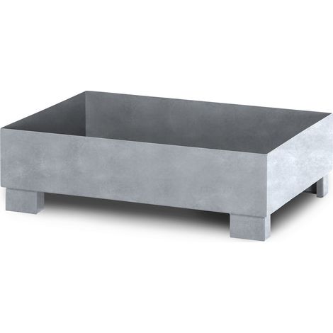 RR Industrietechnik Auffangwanne aus Stahl für 2x 200 Liter Fass ohne Gitterrost verzinkt