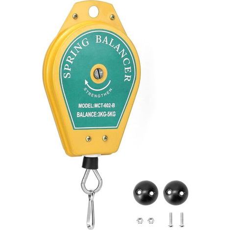 1 Équilibreur à ressort, support outils 3-5 kg, câble acier, crochet alliage, ligne assemblage (1/5)