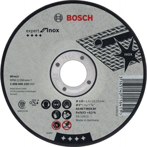 BOSCH - MOLA DA TAGLIO A CENTRO DEPRESSOPER INOX 230X1.9X22,23MM (1/3)