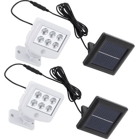 Lampade solari per esterno con rilevatore di movimento Lampade solari per esterno in giardino, LED bianco luce diurna, H 12,8 cm, set da 2 (1/5)
