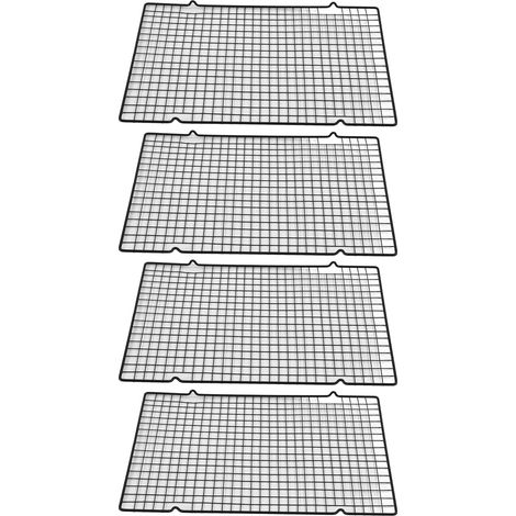 4 Pièces Grille de Refroidissement en Acier Inoxydable pour Barbecue, Gâteau et Cookies (1/5)