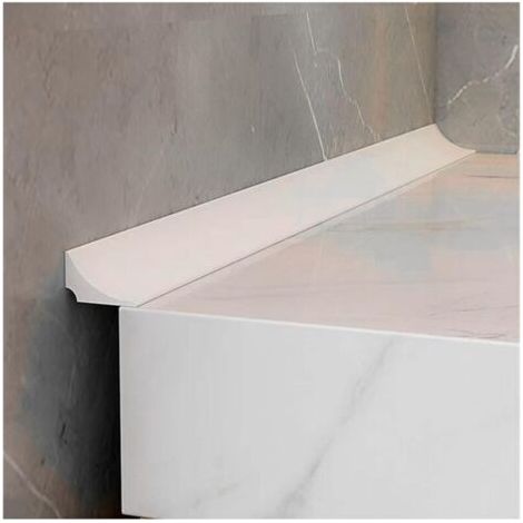 Bande d'étanchéité autocollante pour baignoire, sol de pièces humides - Blanc (2 m)