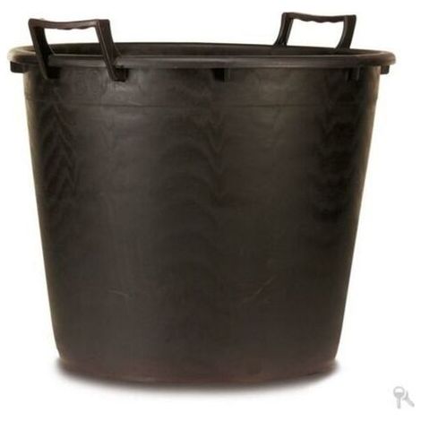 Vivaio Garden Forest – Pot à plantes perforé avec poignées – 45 cm diamètre x 40 cm hauteur x 37 cm – Polyéthylène basse densité – Noir pour pépinières