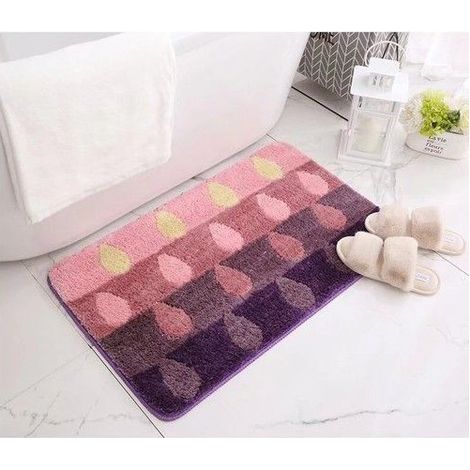 Tapis antidérapant, tapis de dépoussiérage, tapis de porte, tapis absorbant pour salle de bain et toilettes, 50 x 80cm (1/3)