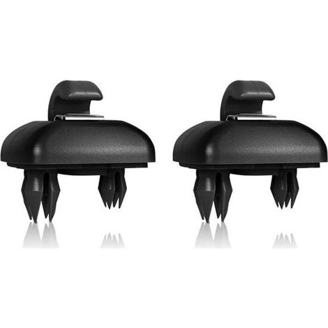 2 Pièces Noir Clip de Pare-Soleil Intérieur, MoreChioce 8U0857562A Crochet de Suspension en Plastique pour Pare-Soleil Compatible avec A1 A3 A4L A5 A6L A7 Q3 Q5 Q7 TT 8E0857563A (1/5)