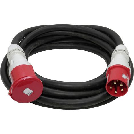 Walther Werke 39600516100 Strom Verlängerungskabel 63 A Schwarz 10.00 m