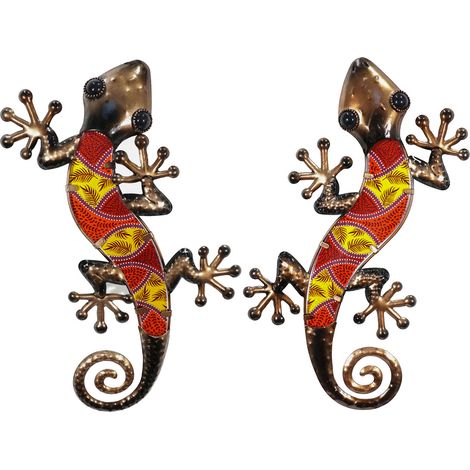 Signes Grimalt Wall Adorno Lizard Figure Wall Adorno Lagartija 2u Red Garden 1x17x36cm 28104