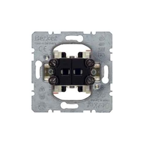 HAGER  MÉCANISME POUSSOIR DOUBLE MARCHA-MARCHA 1T-1T BASCULANT BERKER 5035