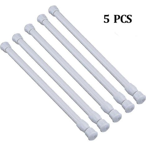 Lot de 5 barres de tension extensibles pour placard et rideaux (1/5)