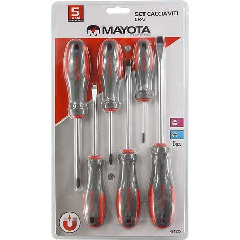 Set cacciaviti 6 pz taglio/phillips