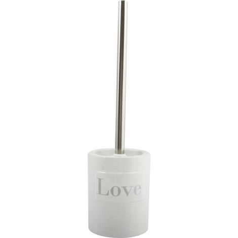 Brosse Wc avec support Céramique LOVE Blanc MSV (1/2)