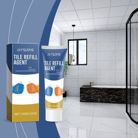 Fliesenfugenversiegelung, wasserdicht und schimmelresistent für Küchen- und Badezimmerfliesen – 120 g -- DE (1/5)
