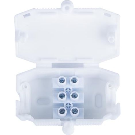 Dencon 3 Pole Connector Box 10A - White Electrical Insulation (1/2)