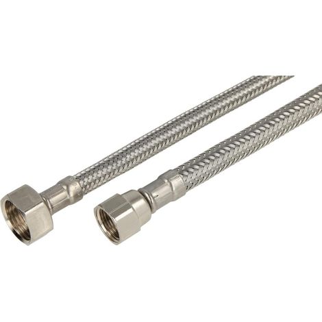 Flexible inox DN8 200 mm écrou 3/8'' x écrou 1/2''
