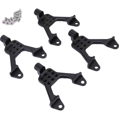 Support d'amortisseur RC à 9 Trous en Alliage d'aluminium, 4 Pièces, pour Voitures sur Chenilles à échelle 8 et 10, usiné CNC, anodisé, Vis Incluses (1/5)