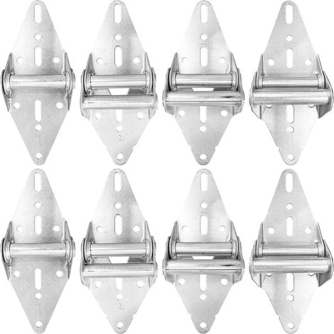 8pcs charnières de porte de garage Numéro 1,2,3,4 acier lourd avec support de porte de garage de finition galvanisé pour le remplacement résidentiel/léger de porte de garage commerciale