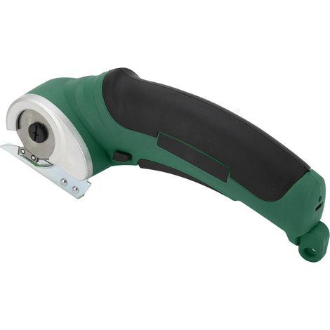 Coupe-tissu électrique, coupe-tissus portatif pour vêtements et cuir, petit coupe-tapis électrique au lithium-ion, vert. (1/5)