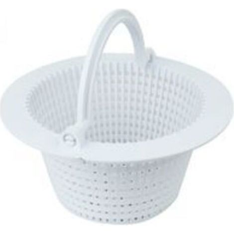 Panier rond pour skimmer de piscine hors sol - Diam 16 cm - Blanc (1/2)