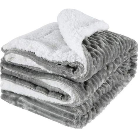 1 pièce Couverture polaire, douce et chaude, en flanelle, plaid jeté pour canapé, lit ou voyage, 150 x 120 cm