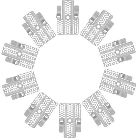 Tofficu 10 Pièces Clip de Fixation Argenté pour Cloison Sèche en Acier Inoxydable Vis, pour Panneau 1/2 et 5/8, Réparation de Plafond, Restauration Murale (1/5)